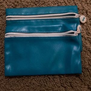 Blue makeup bag
